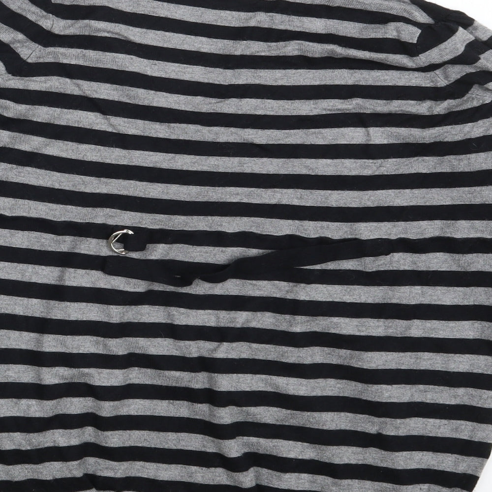Love Label Womens Grey Striped Pullover Sweatshirt Size 8