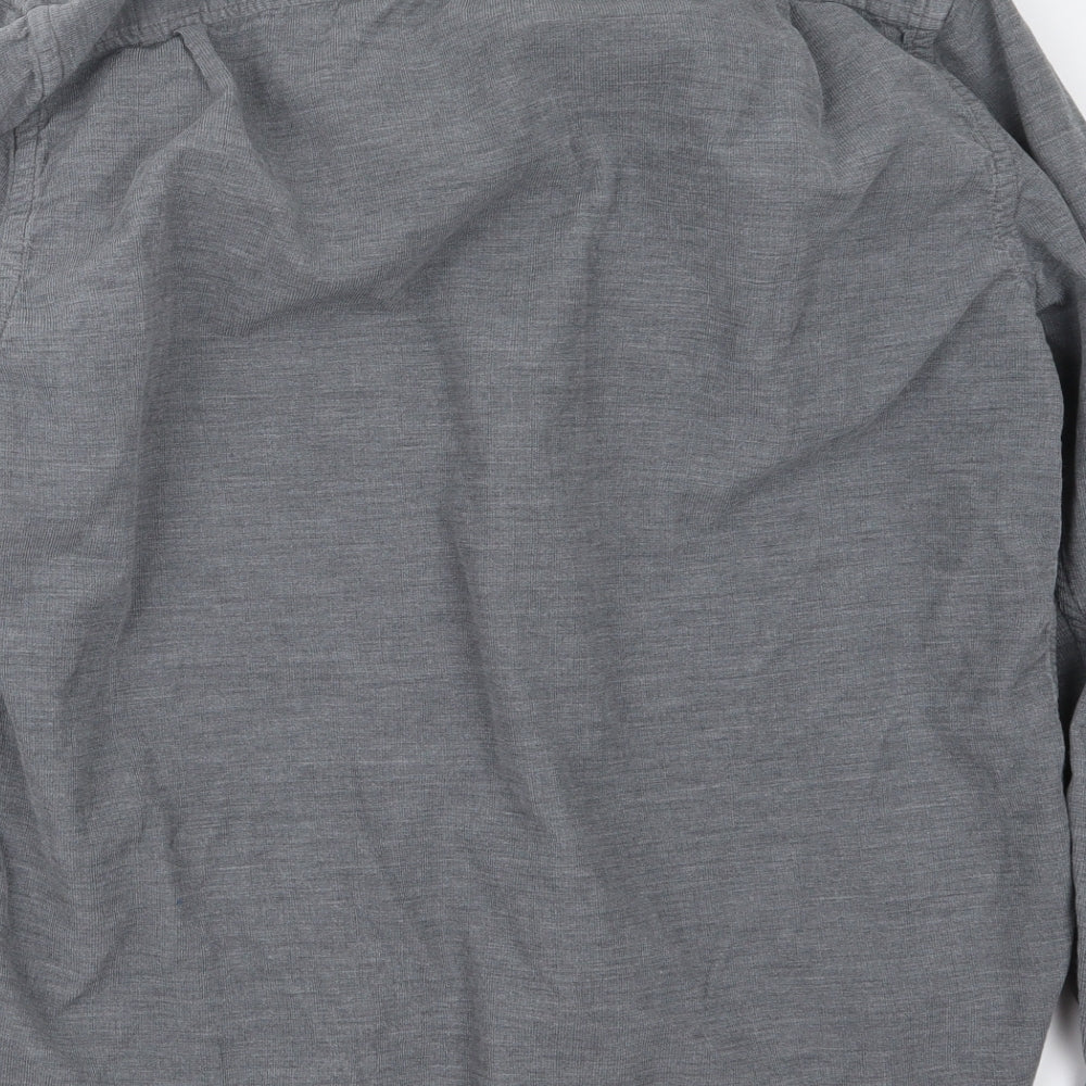 Black Brown 1826 Mens Grey Button-Up Size M