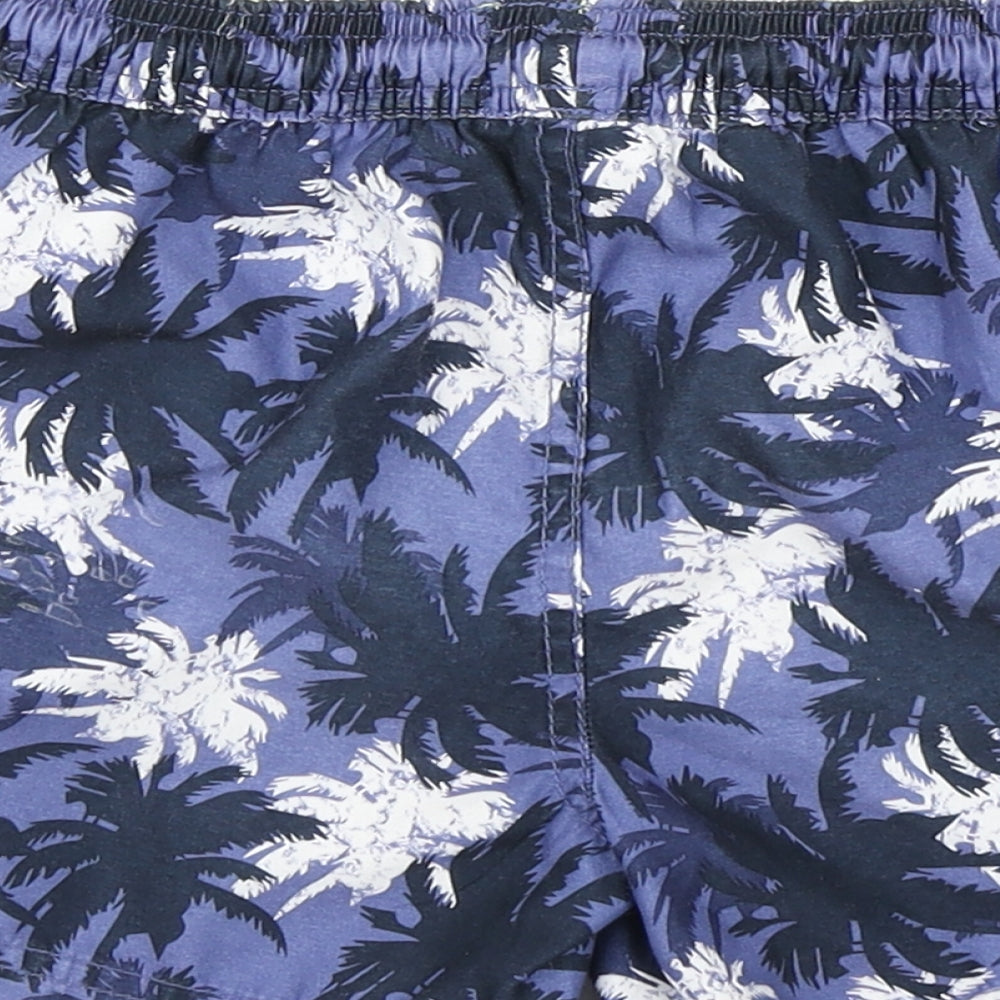 Matalan Boys Blue Floral Sweat Shorts Size 6 Years