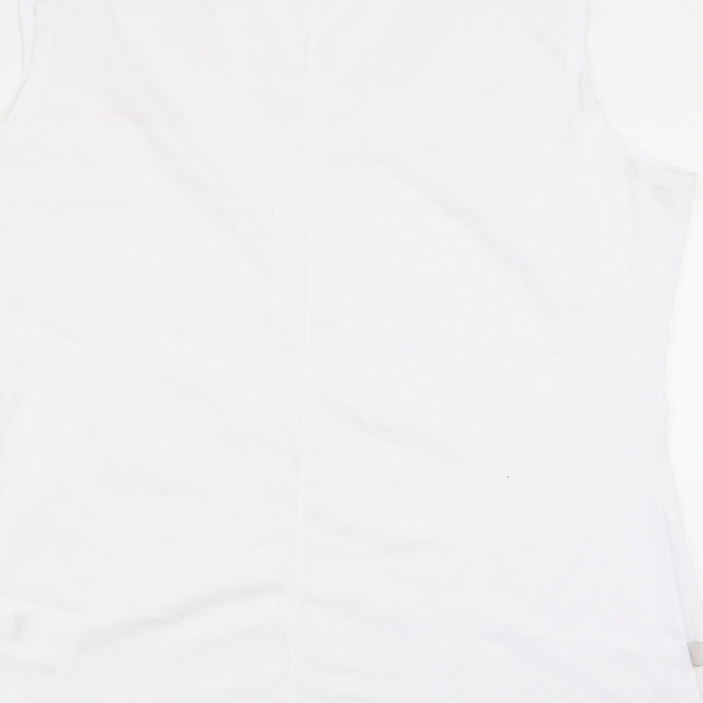 LA Gear Womens White Basic Tank Size 14