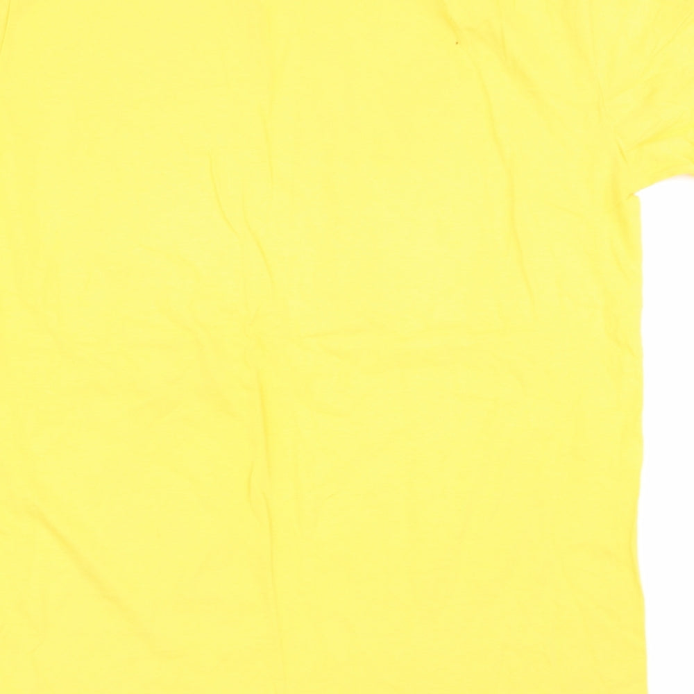 gidan Womens Yellow Basic T-Shirt Size M