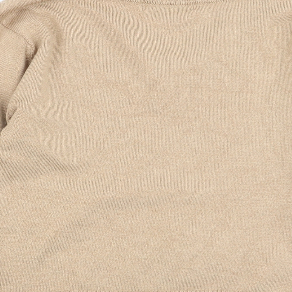 rt denim Womens Beige Pullover Jumper Size M