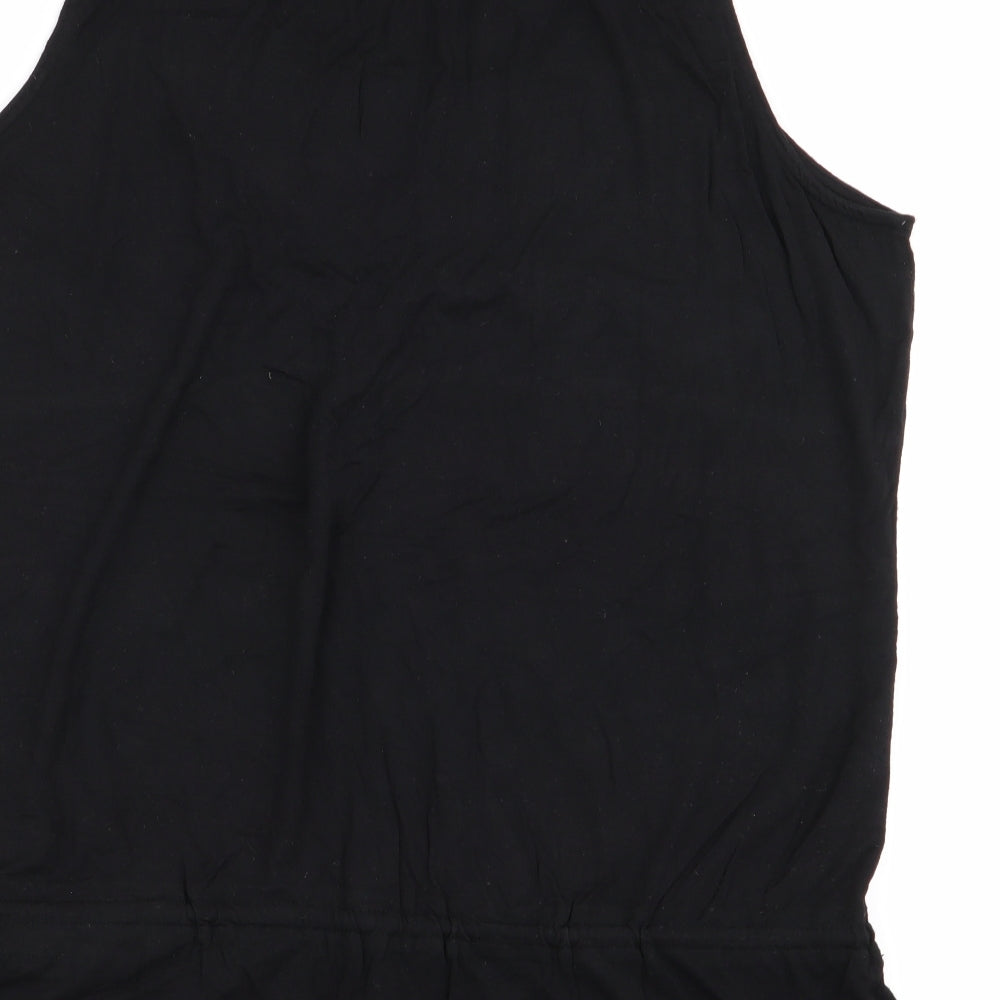 Monsoon Womens Black Geometric Basic Tank Size 14
