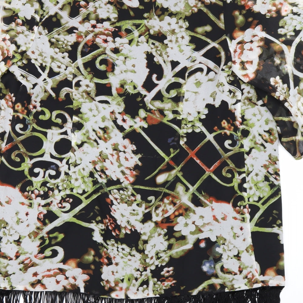 Love Label Womens Multicoloured Floral Basic Blouse Size M