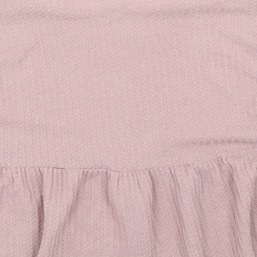 Shien Womens Pink Basic T-Shirt Size S
