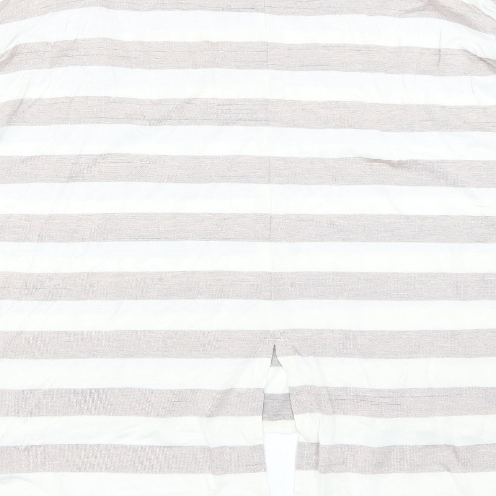 George Womens Pink Striped Basic T-Shirt Size 12