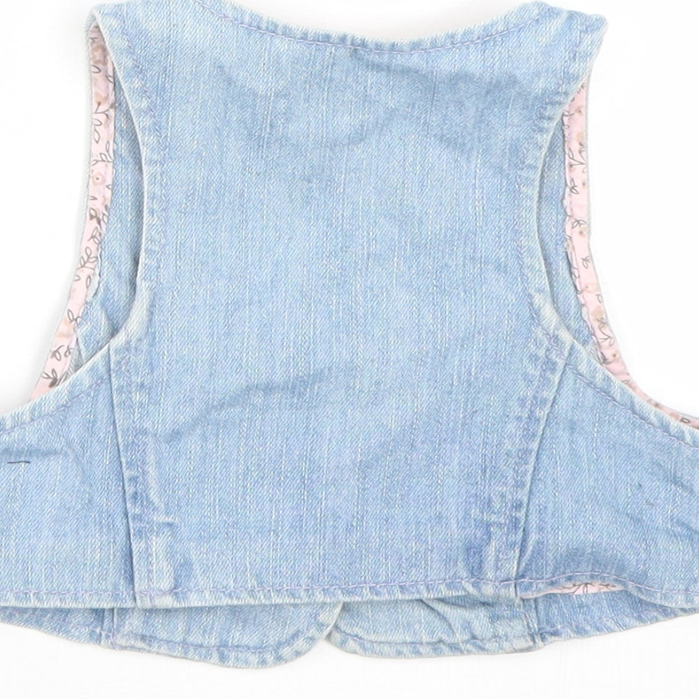Bluezoo Girls Blue Denim Basic Tank Size 5-6 Years