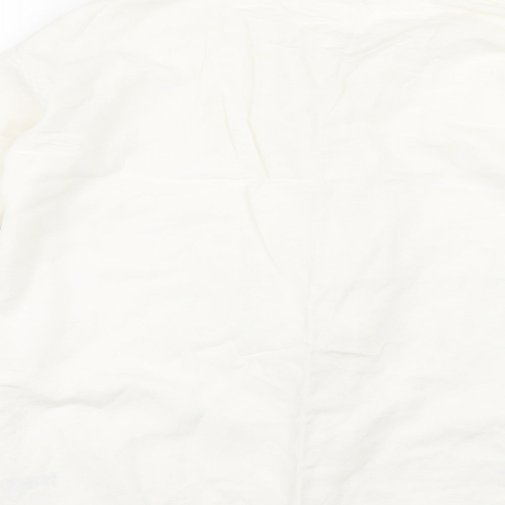 Only Clothes Womens White Floral Basic Button-Up Size L