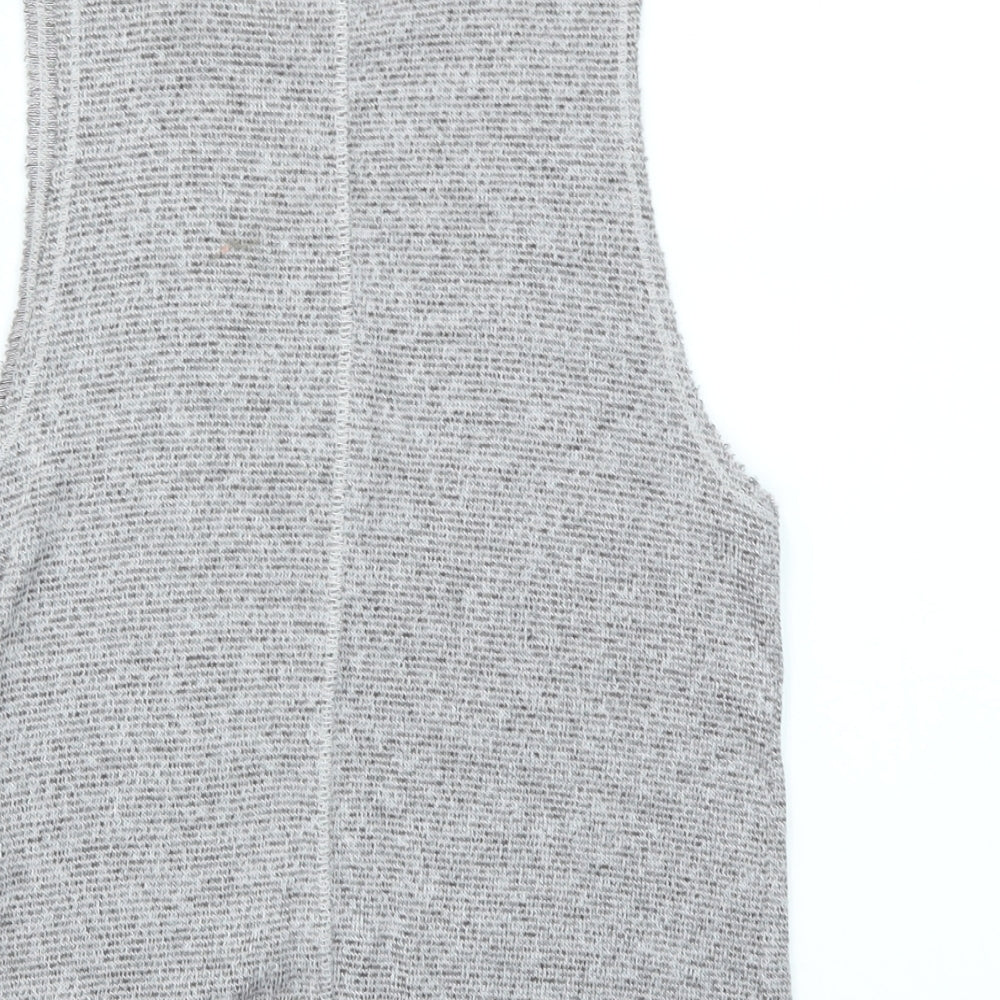 Topshop Womens Grey Basic T-Shirt Size 6