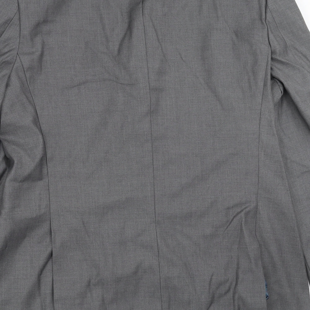 Frank Tailor Mens Grey Jacket Suit Jacket Size 42