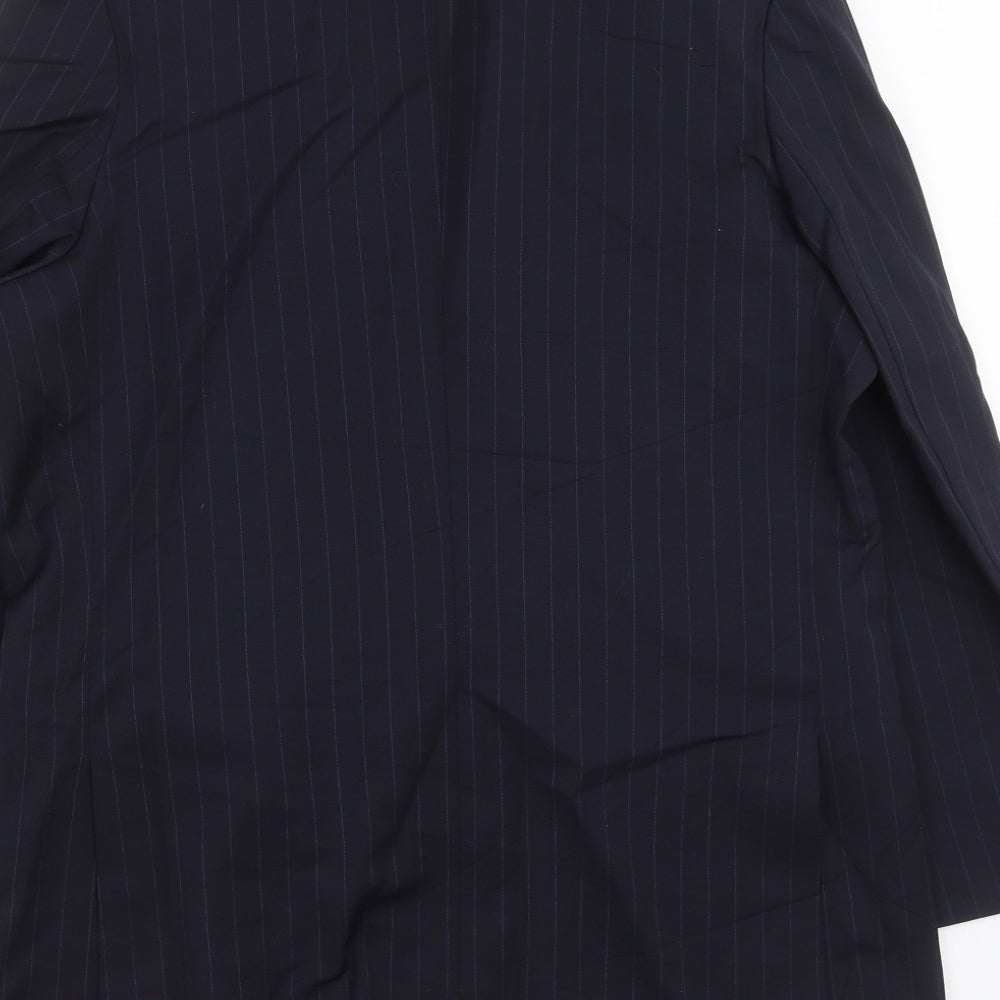 van hieu Mens Blue Striped Jacket Suit Jacket Size 40