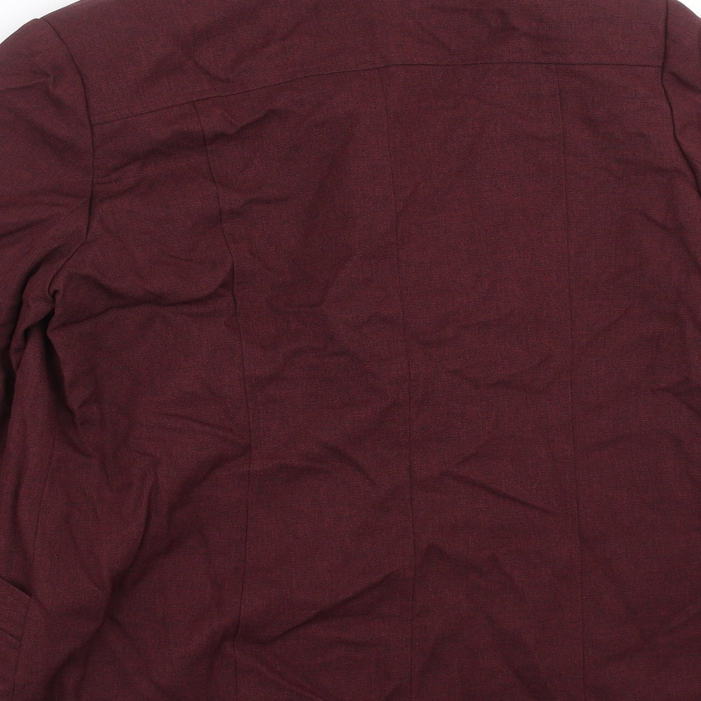 The Pearl Collection Womens Purple Jacket Suit Jacket Size 16