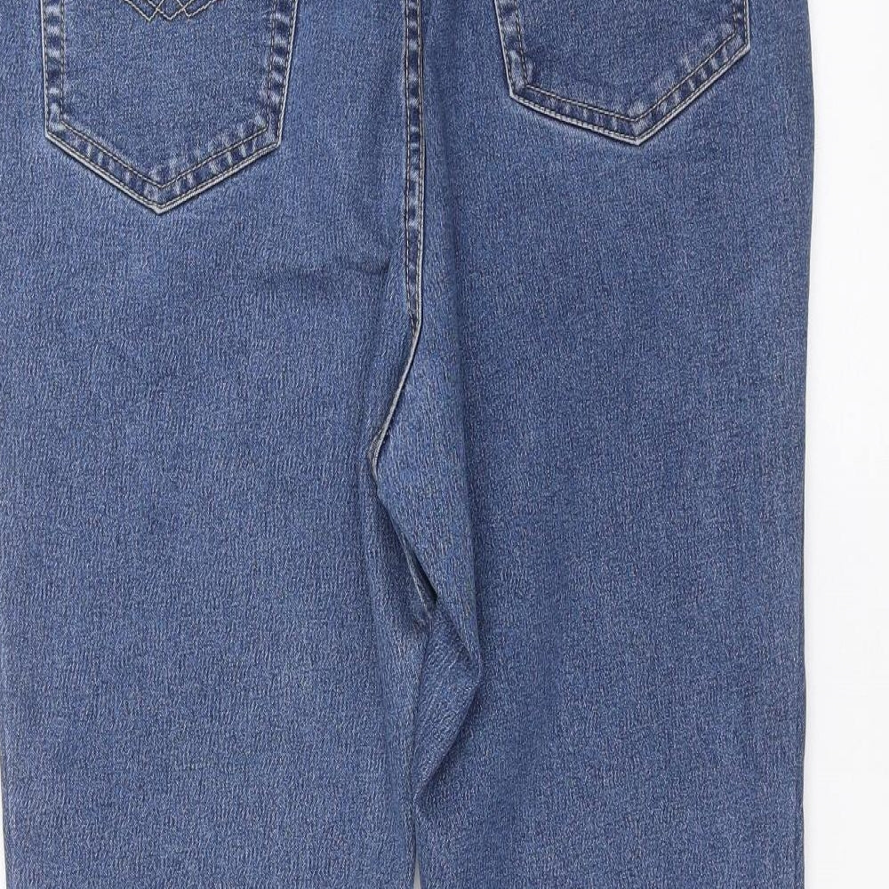 YIFAN Womens Blue Denim Straight Jeans Size 35 in L25 in