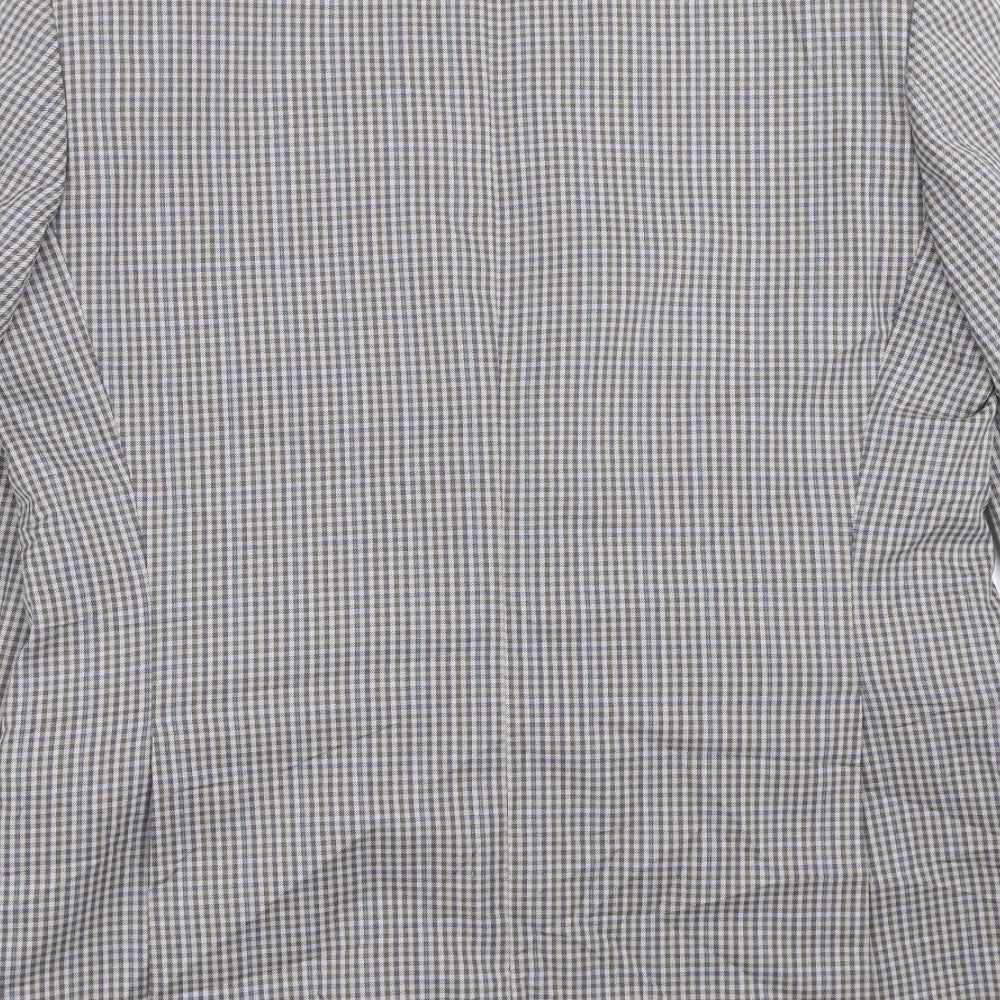 Dunn & Co Mens Blue Check Jacket Suit Jacket Size 42