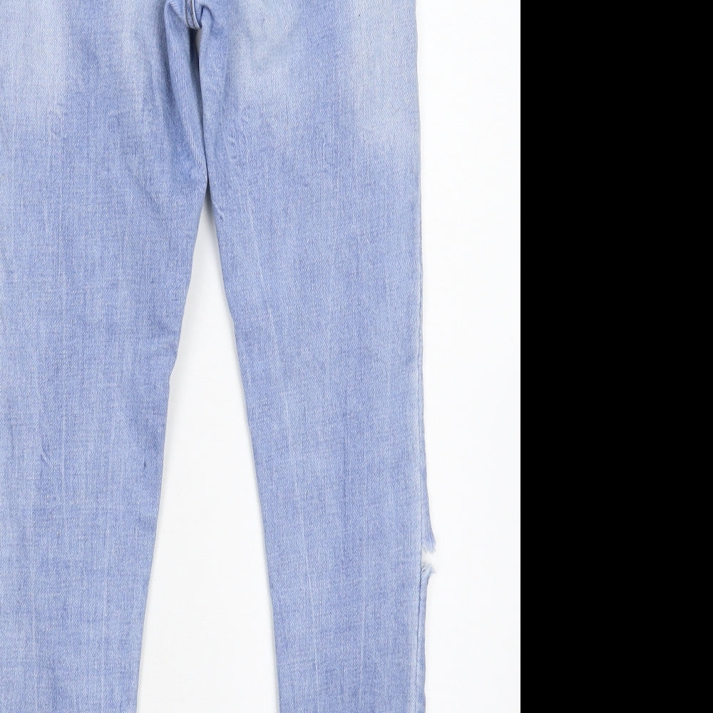 Denim & Co. Womens Blue Denim Skinny Jeans Size 6 L26 in