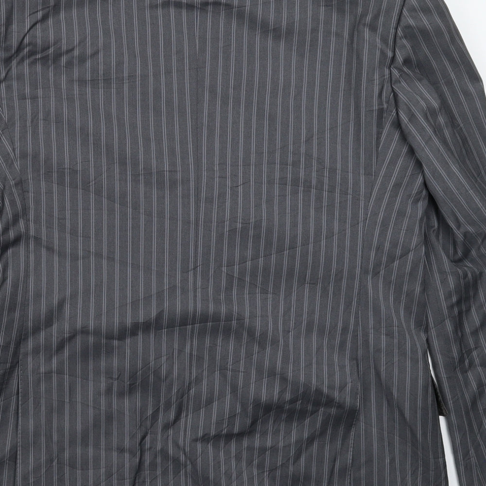 Cerruti Mens Grey Striped Jacket Suit Jacket Size 40