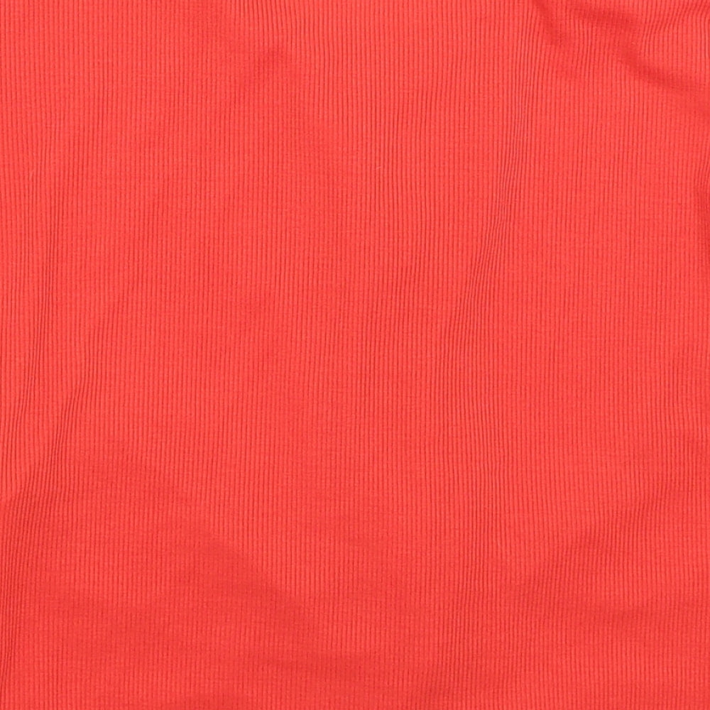 Missguided Womens Red Cropped T-Shirt Size 12