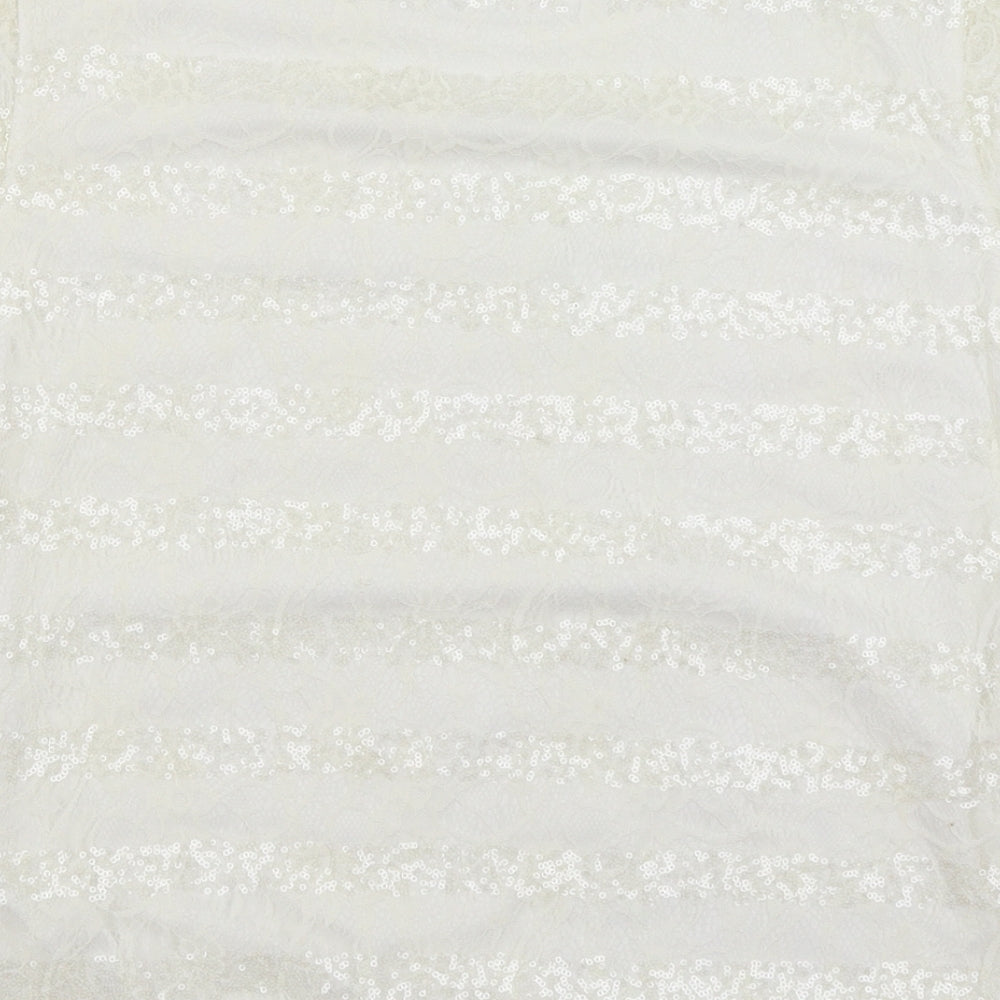 Anna Rose Womens White Basic T-Shirt Size XL