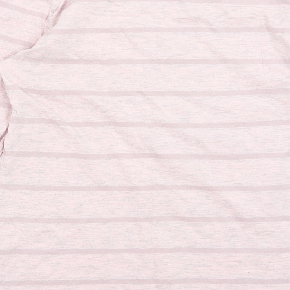 Tom & Rose Womens Pink Striped Basic T-Shirt Size M