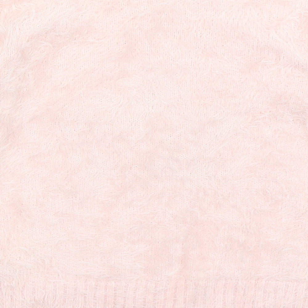 Matalan Girls Pink Pullover Jumper Size 7 Years - Stars
