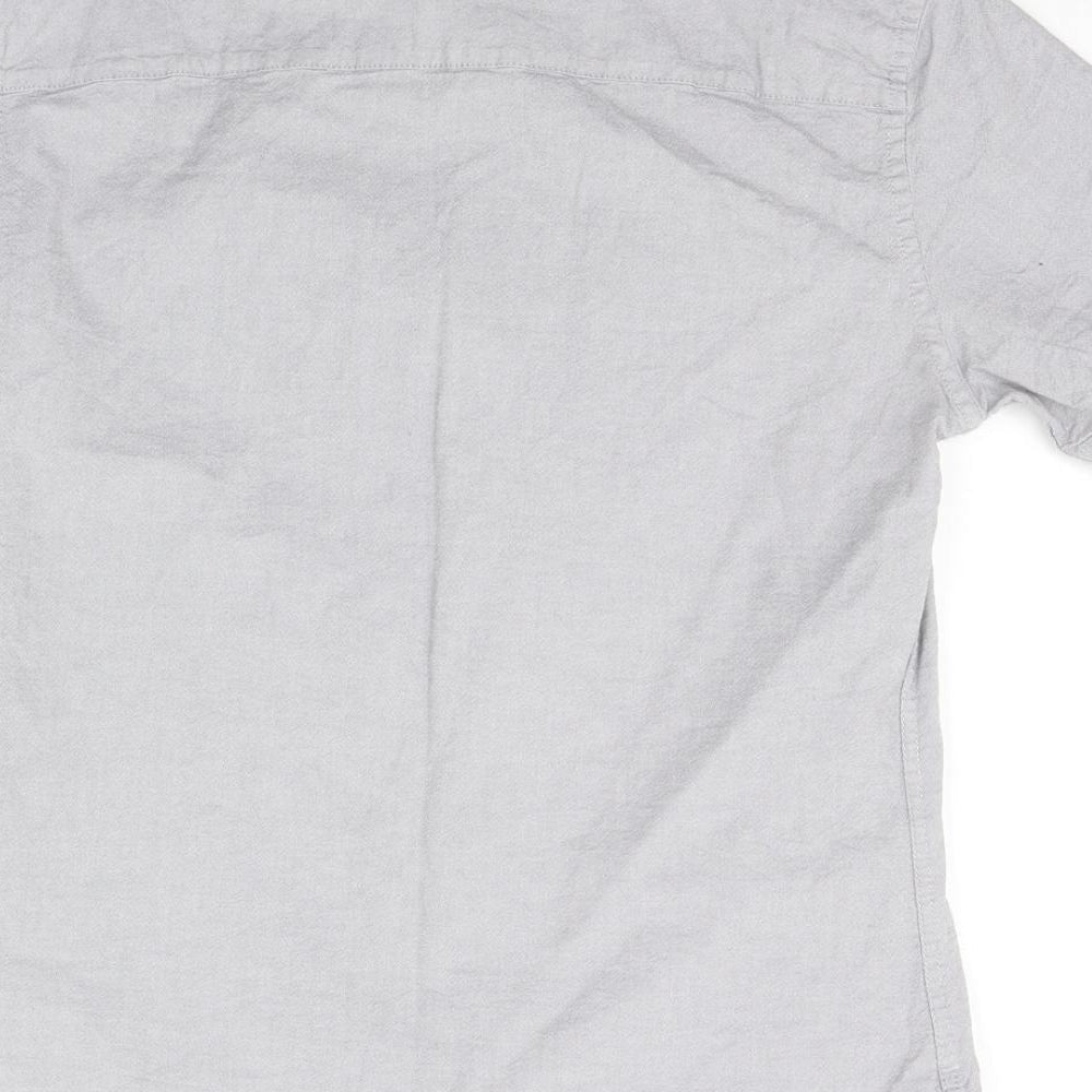 Topman Womens Grey Basic Button-Up Size M