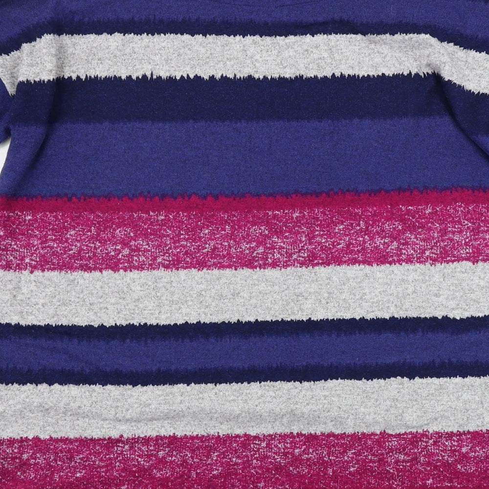 Bonmarché Womens Blue Striped A-Line Size 14