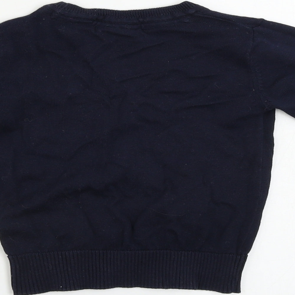 Next Boys Blue Pullover Jumper Size 3 Years
