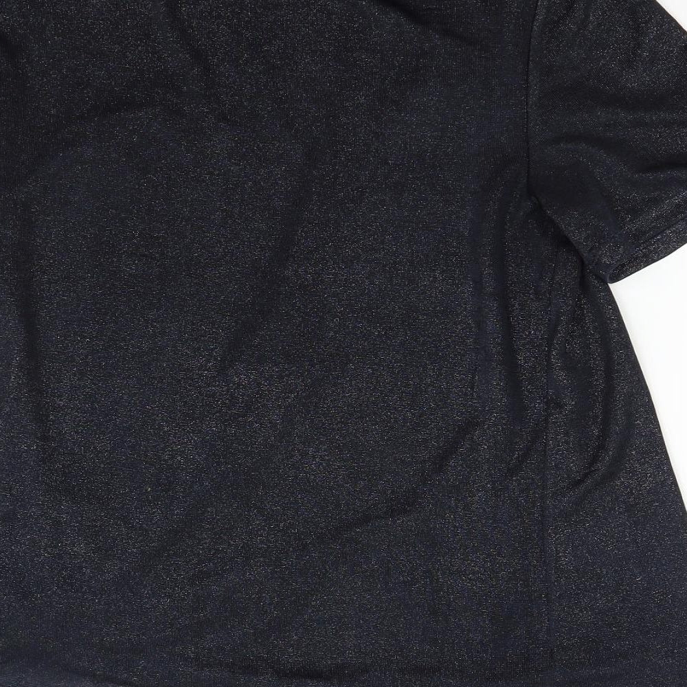 Warehouse Womens Black Basic T-Shirt Size 14