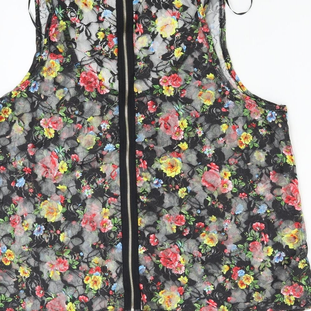 Select Womens Multicoloured Floral Basic Tank Size 14