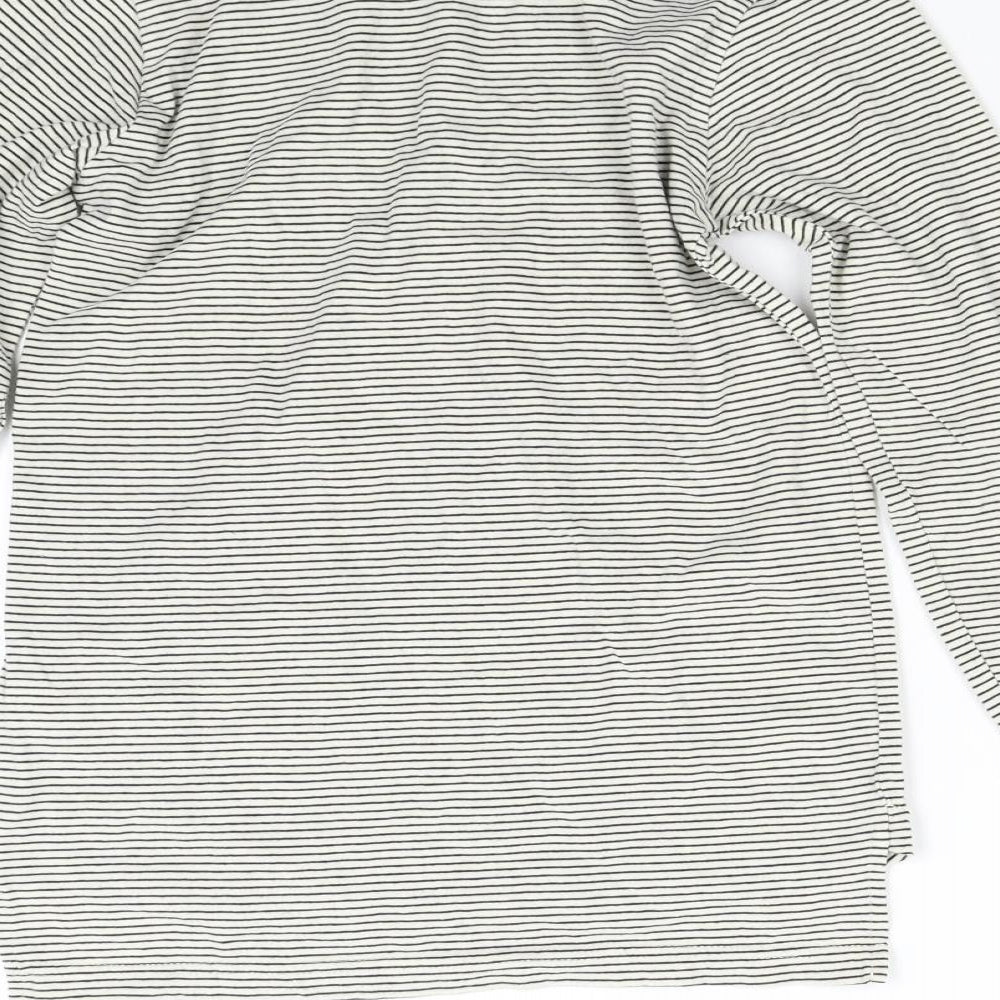 NEXT Girls Multicoloured Striped Basic T-Shirt Size 9 Years