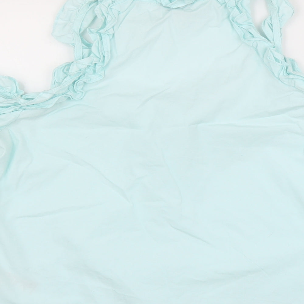 Topshop Womens Blue Basic Blouse Size 12