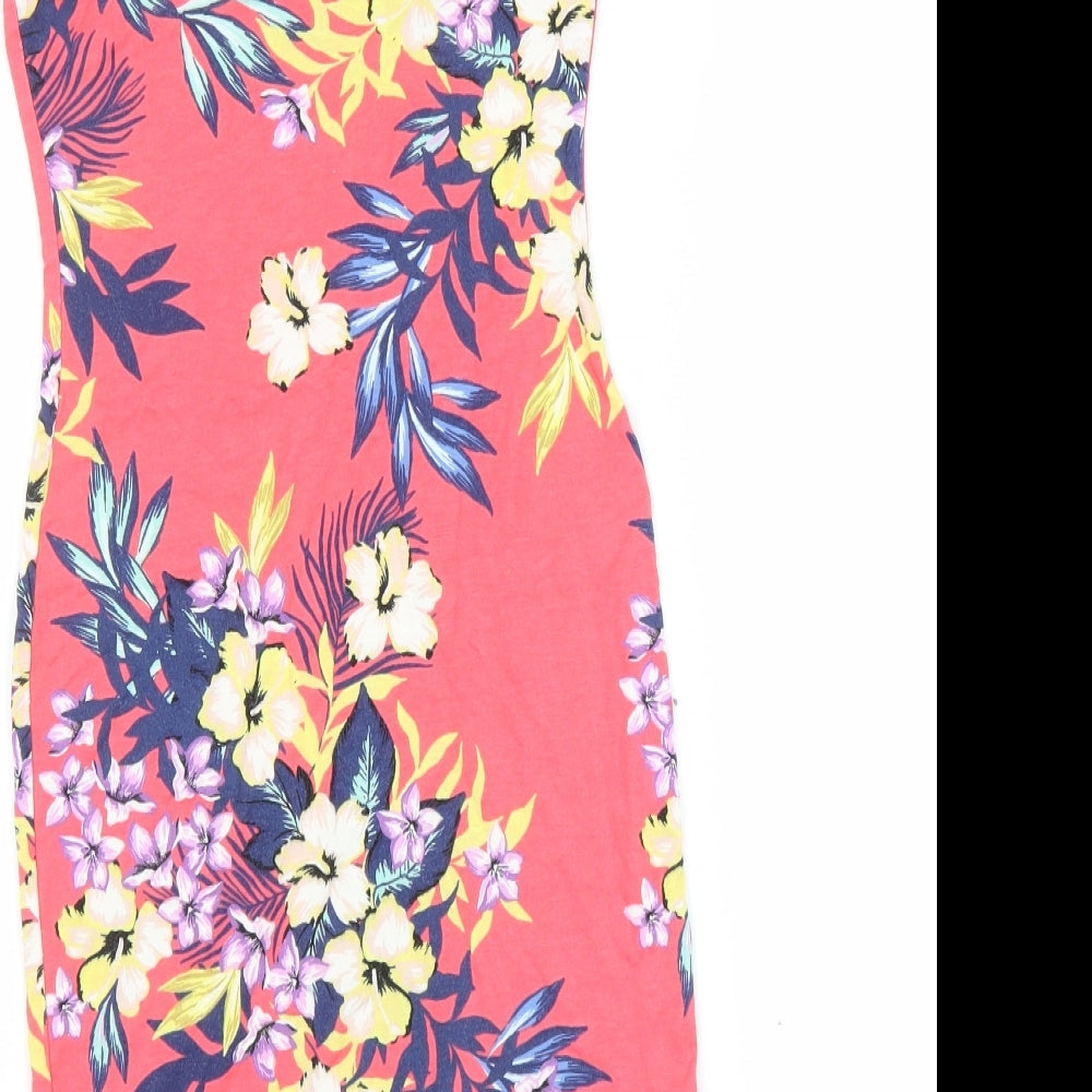 New Look Womens Pink Fair Isle Bodycon Size 10