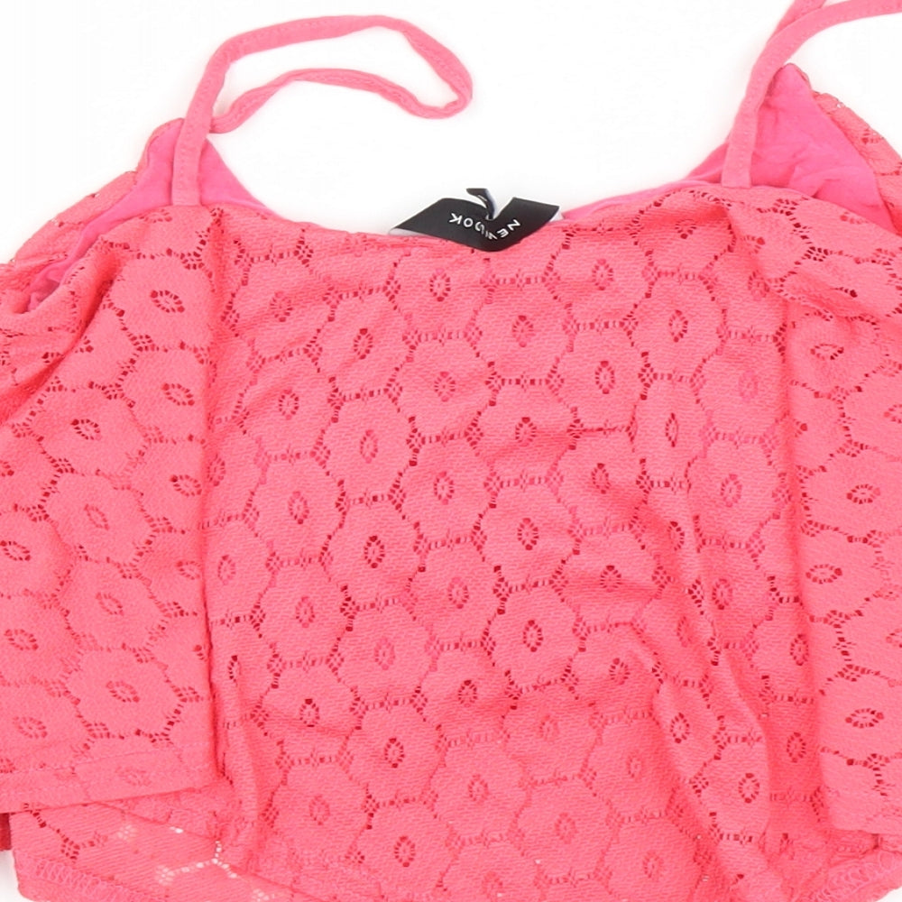 New Look Womens Pink Basic Tank Size 8