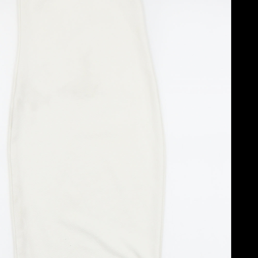 Glamour Babe Womens White Bodycon Size 8