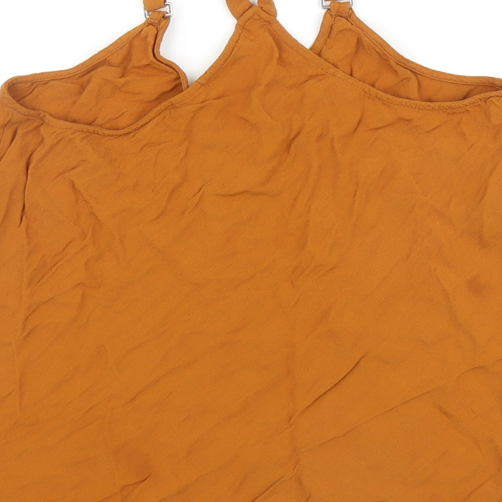 New Look Womens Brown Basic Tank Size 12