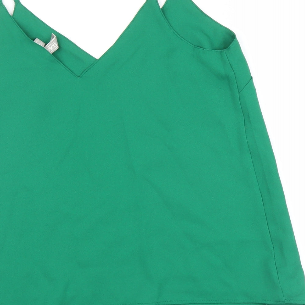 ASOS Womens Green Basic Tank Size 8