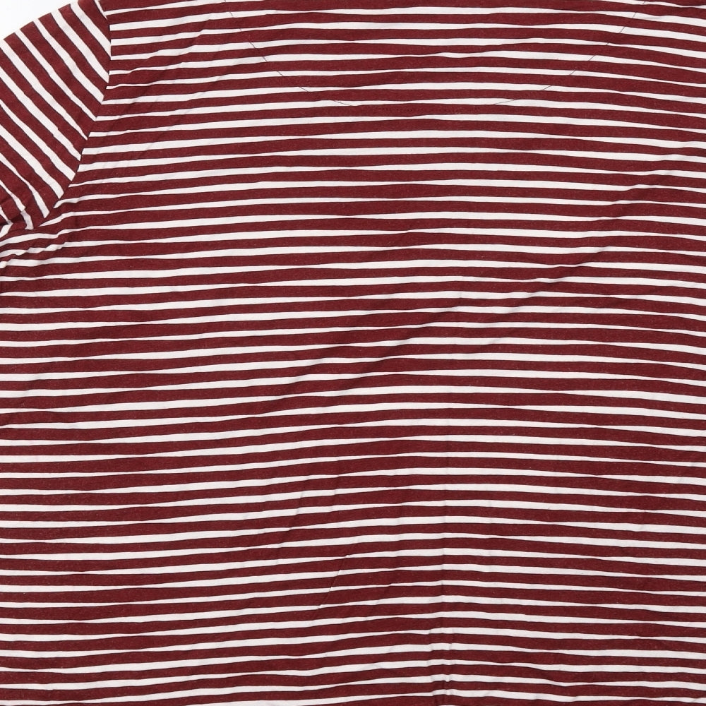 Marks & Spencer Womens Red Striped Pullover Sweatshirt Size 20