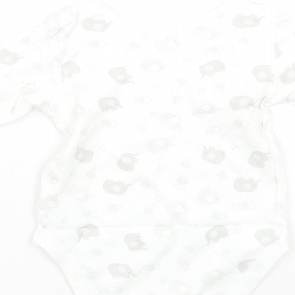 Nutmeg Baby White Geometric Babygrow One-Piece Size 6-9 Months
