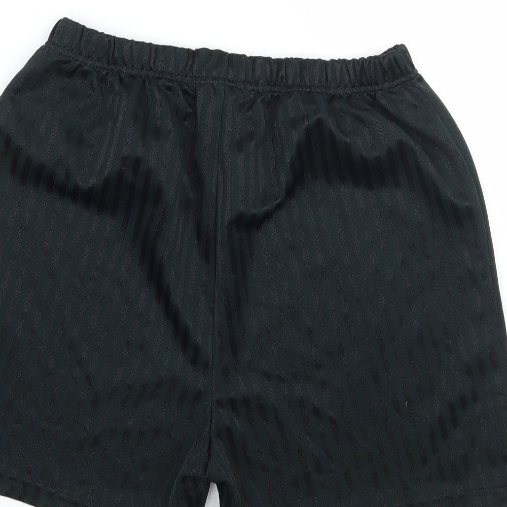 Buk ta Boys Black Striped Sweat Shorts Size 14 Years