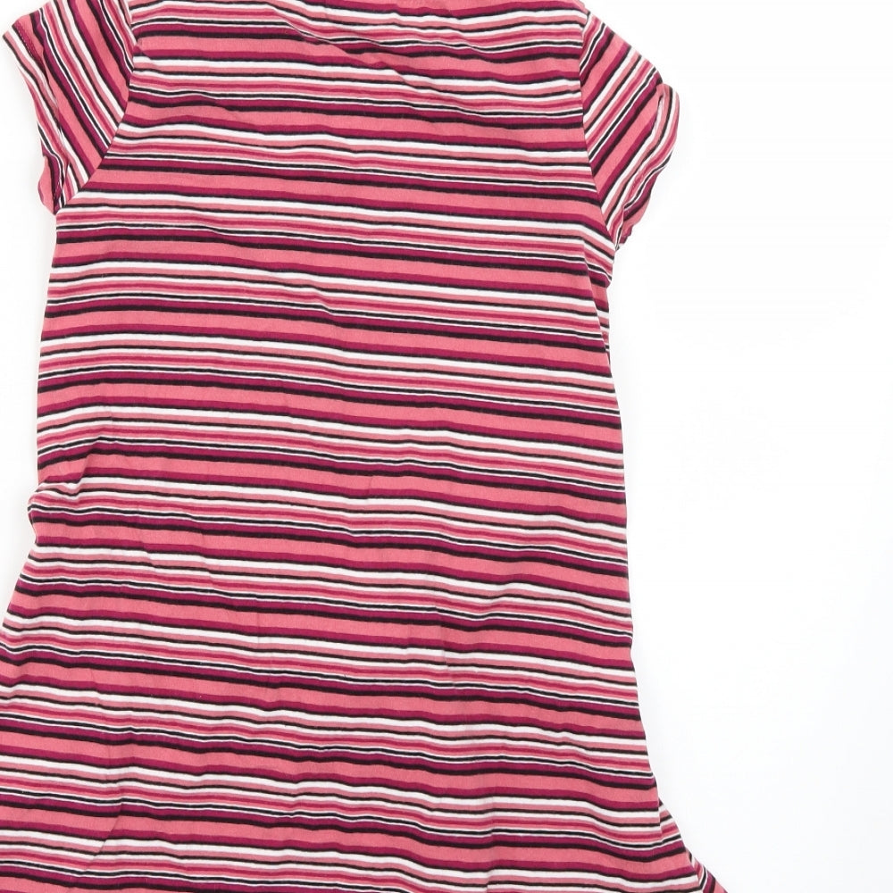 Matalan Girls Multicoloured Striped Basic T-Shirt Size 9 Years