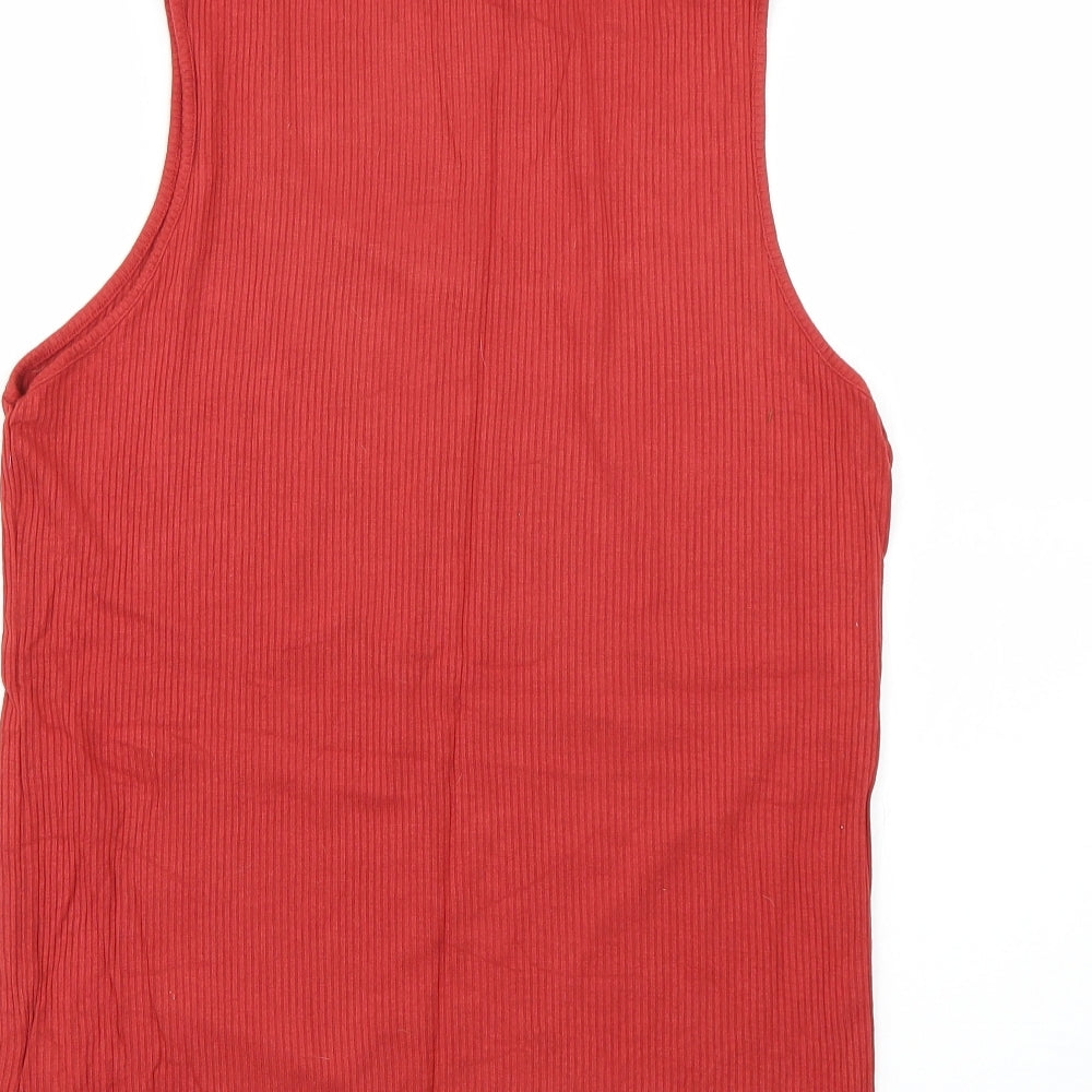 Marks & Spencer Womens Brown Basic T-Shirt Size 14