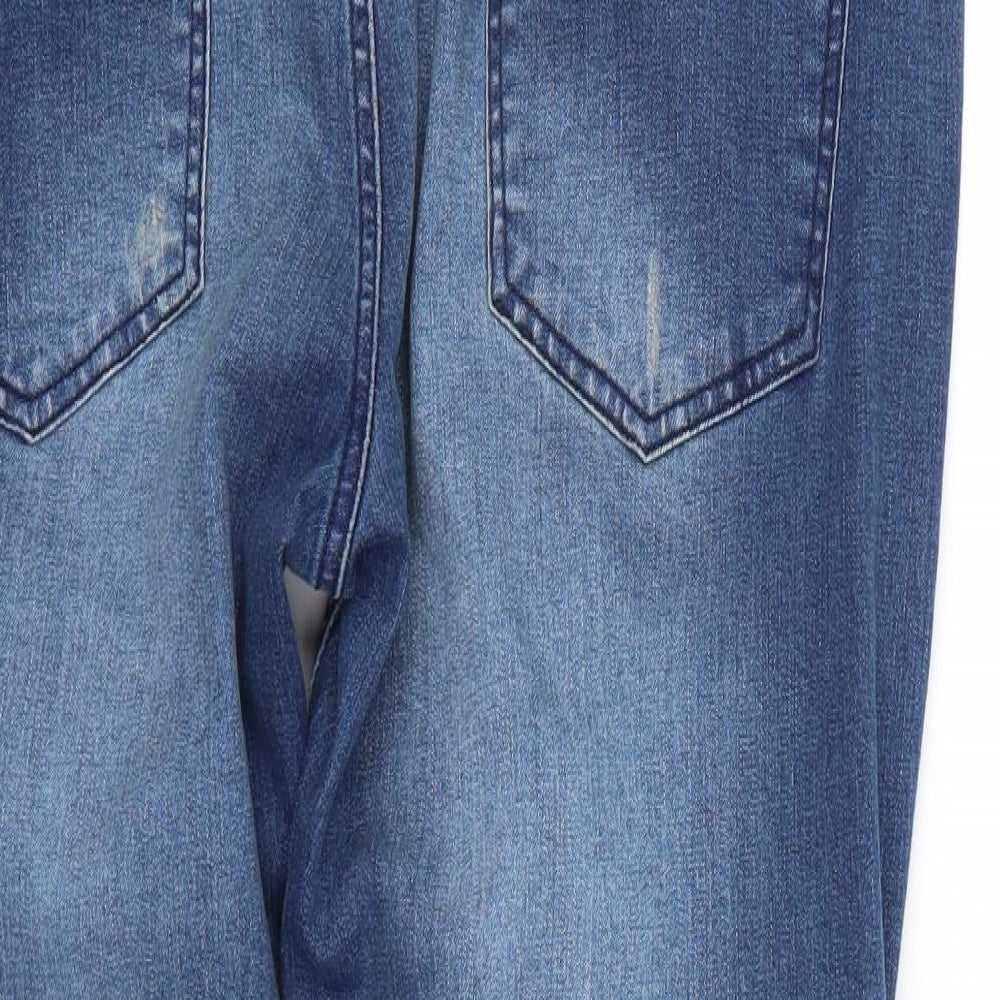 Easy Womens Blue Straight Jeans Size 38 L27 in