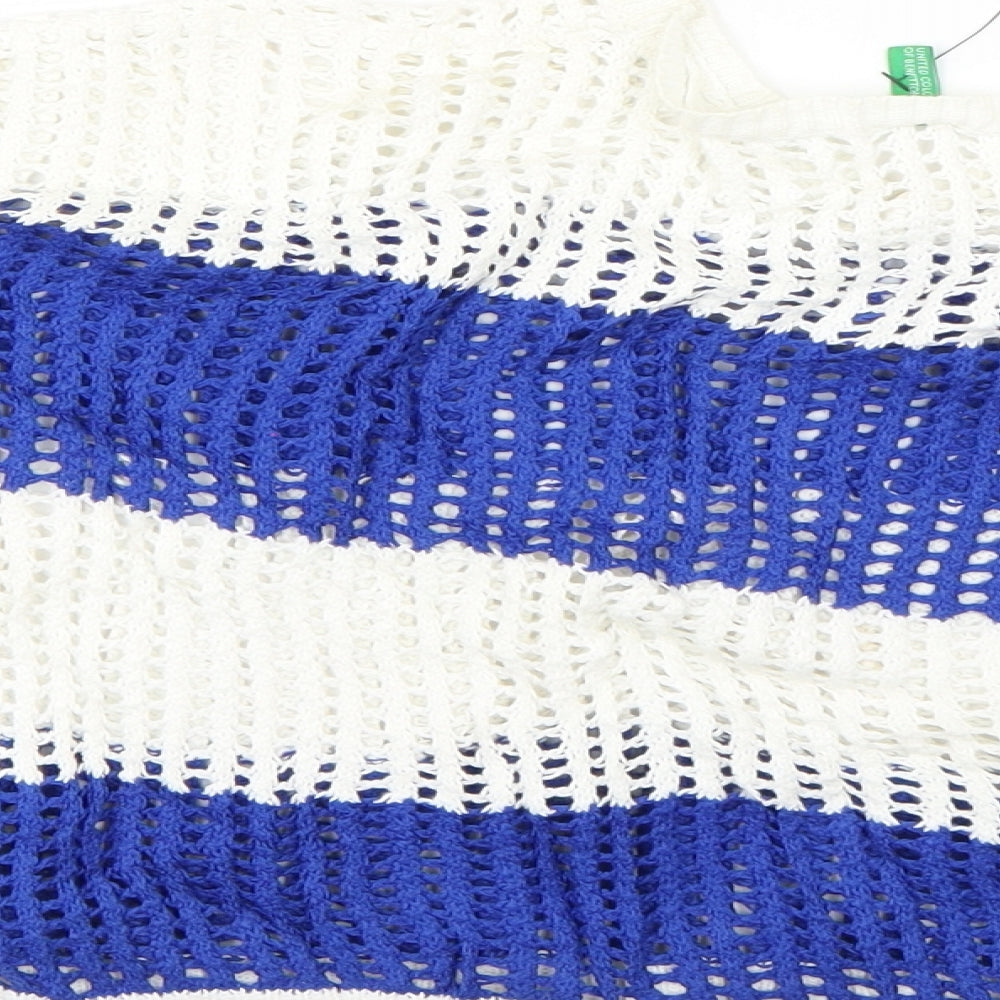 united of colurs Girls Multicoloured Striped Pullover Jumper Size 8-9 Years
