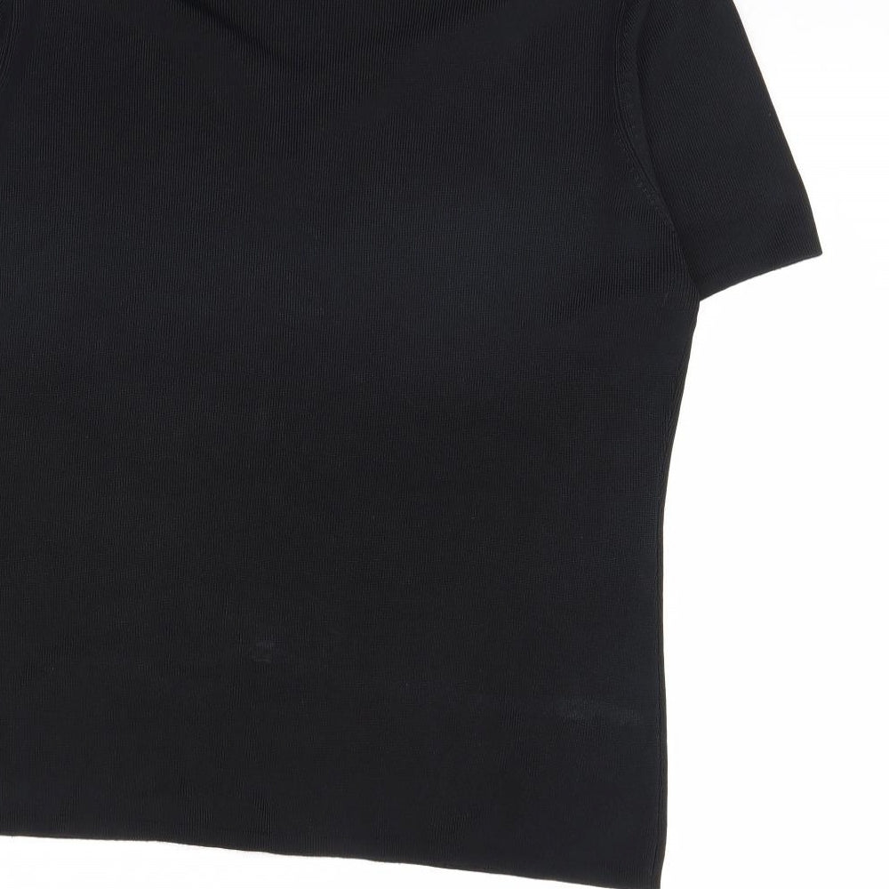 Roman Womens Black Pullover Jumper Size M