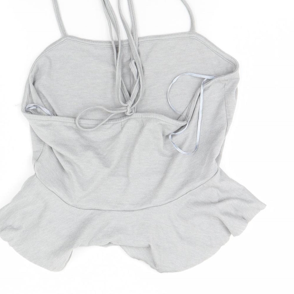 River Island Womens Grey Cropped Tank Size 10