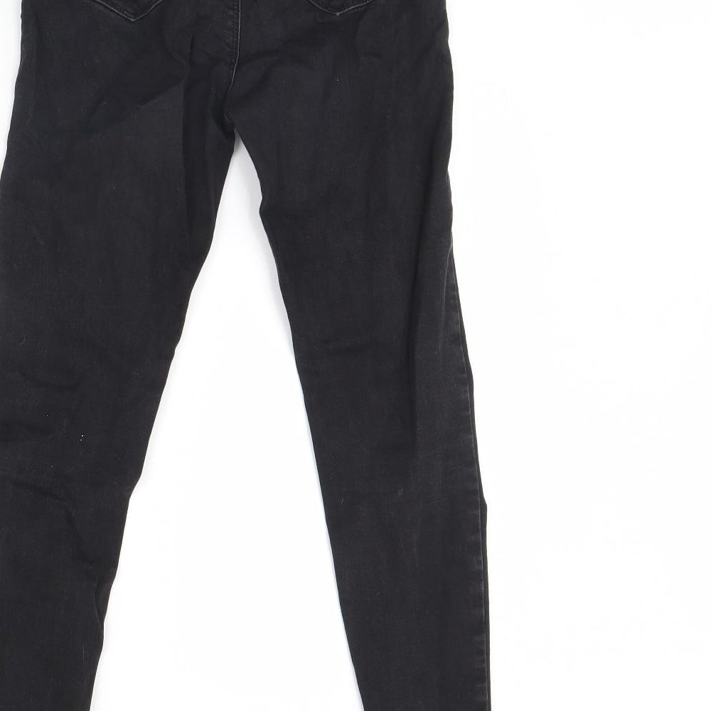 Missguided Womens Black Denim Skinny Jeans Size 6 L29 in
