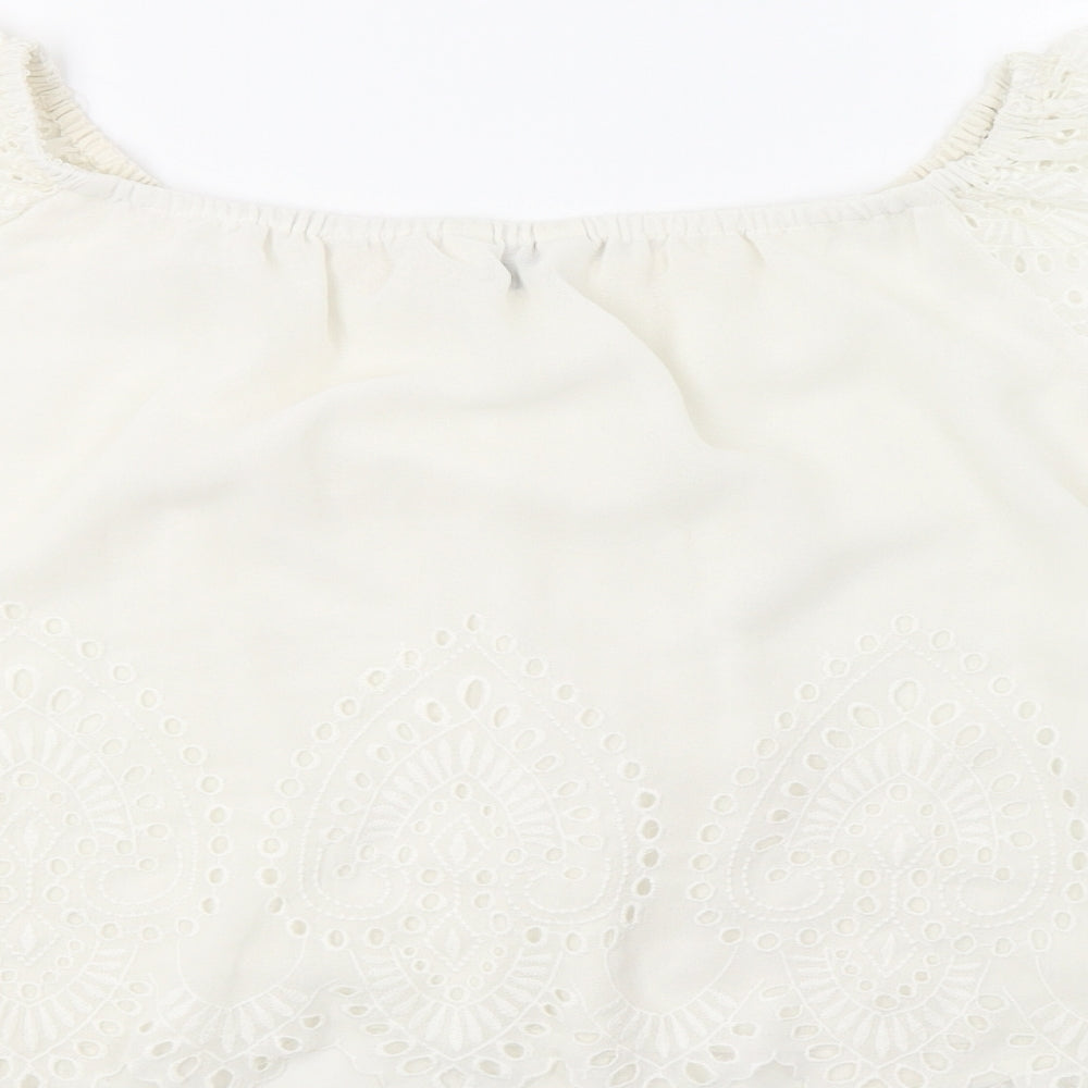 Miss Selfridge Womens White Basic Blouse Size 10