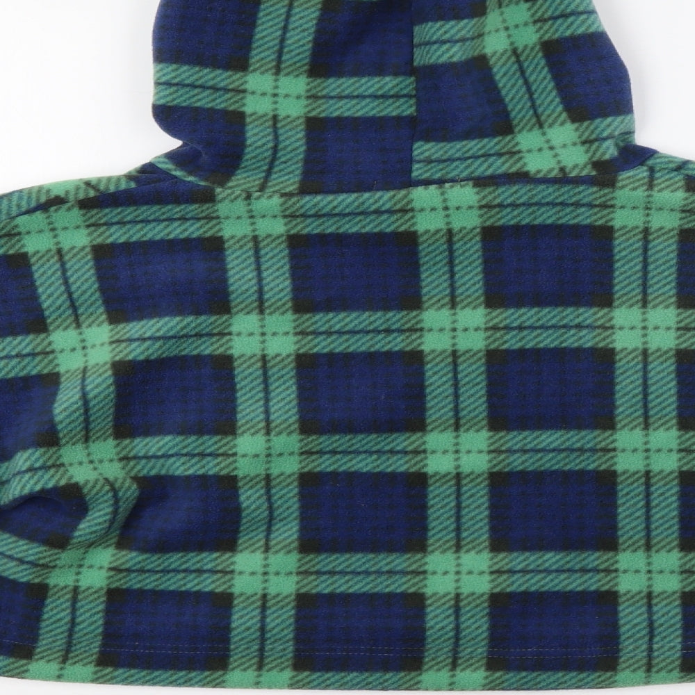 I SAW IT FIRST Womens Green Check Pullover Hoodie Size 8