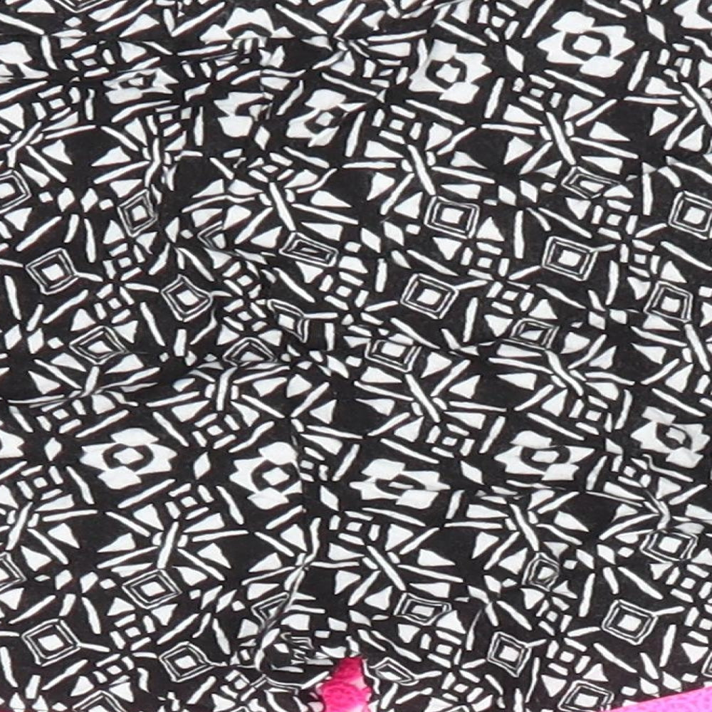 Primark Girls Black Floral Paperbag Shorts Size 8-9 Years
