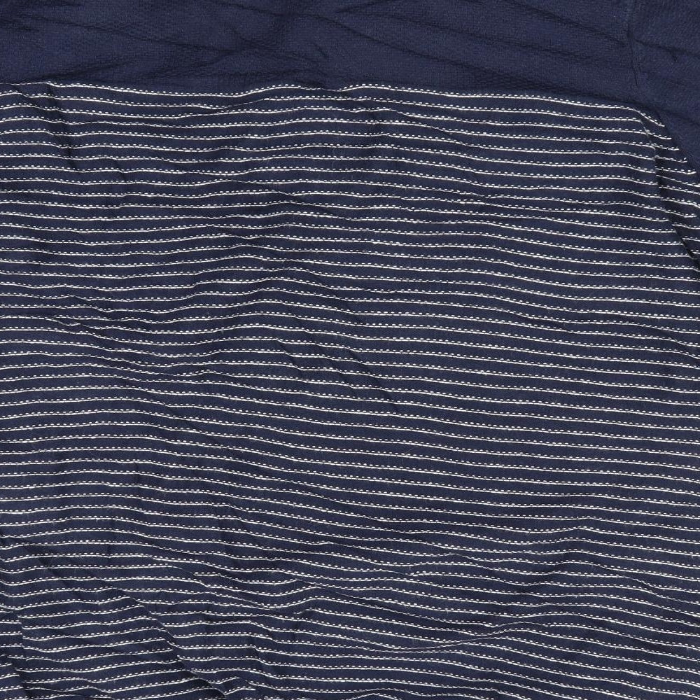 George Mens Blue Striped Pullover Jumper Size M